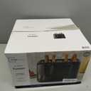 Mecity 4 Slice Toaster with Touch Screen Control, 4 Wide Slots, Stainless Steel Smart Bread Toaster for Bagels, Muffins, Waffles, Dual Control Panel, Timer, Defrost, Reheat, 120V 1650W, Matt Black