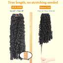 Burmese Curly Bundles Hair Pure Protein Fiber Close to Human Hair 20 22 24 Inch Synthetic Deep Curly Bundles with Spiral Ends Quick Weave Extensions 3Pcs For Women Nature 1b