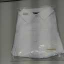 SUNNOW Women's Minimalist Tuck Detail Crop Shirt Modern Relaxed Fit Top Stylish Cropped Length Blouse White (White, M)