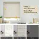 LazBlinds No Tools No Drill 1" Vinyl Mini Blinds, Cordless Blinds for Windows, Light Filtering Horizontal Window Blinds & Shades, 33" W x 64" H, Cream