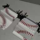 Flutesan 25 Pack 6 x 8 Inch Drawstring Baseball Party Favor Bags Plastic Baseball Snack Goodie Bags Gift Packaging Storage for Kids Boys Birthday Sports Theme Party Supplies