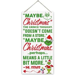 Christmas Decor Sign, Christmas Hanging Wooden Signs, Winter Decorative Wall Signs, Rustic Winter Wood Door Sign, Farmhouse Outdoor Wood Xmas Decor, Xmas Wall Art 6x12 Inches