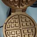 CRUX Double Rotating Belgian Waffle Maker, Keto Chaffles Iron with Nonstick PFOA Free Copper Plates for Easy Food Release, Browning Control and Removable Drip Tray, Stainless Steel