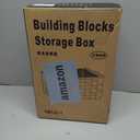 Toys Storage Organizer Bins for Lego, Stackable Toys Organizer, Lego Building Block Storage, Toy Storage Box with 24 Palace Grids, Plastic Stackable Organizer Bins (Green 2layers)