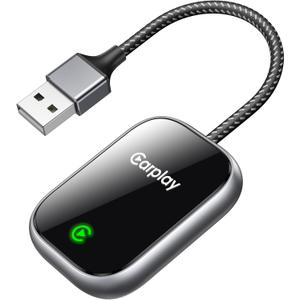 Wireless CarPlay Adapter for Apple iPhone - Convert Factory Wired to Wireless Car Play Adapter, Plug and Play, Auto Connect, No Latency, Compatible with Apple iPhone iOS 10+ Systems USB A/C