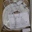 Bedside Table Lamp Paper and Chrome Standing Lamp Room Decoration Festival Lantern Light Nightstand Desk Lamp Bedroom Dresser Living Kids Room College Dorm Coffee (White, 9"x 9" x 8")