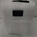 IRIS USA 54 Qt Stackable Plastic Storage Bins with Lids, 6 Pack - BPA-Free, Made in USA - See-Through Organizing Solution, Latches, Durable Nestable Containers, Secure Pull Handle - Clear