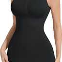Ellareese Full Slip for Women Under Dress Shapewear Dress Tummy Control Slip Dress for Women (Black, M)