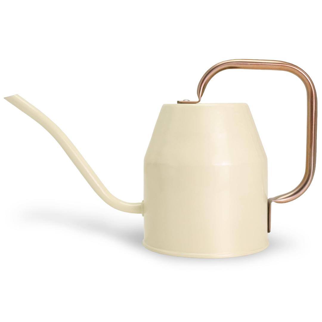 Ausluru Metal Watering Can with Removable Spout, Galvanized Watering Can, Perfect Plant Watering Can for Indoor Use and for Outdoor Use (0.5 Gallaon, White)