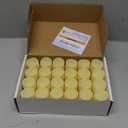 Homemory 48-Pack Novelty Flickering Flameless Tea Lights Candles, 200+Hours Battery-Operated LED Fake Candles for Wedding Table Centerpieces,Proposal,Anniversary, Ivory Base, 1.5''  H1.3'' (Warm White Glow, Wax-Color Base)