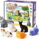 Bath Toys for Kids 1-3, 6 PCS Light-Up Cat Bath Toy Set, Baby Toddler Bath Toys, Bathtub Pool Bath Toy for Kids, Christmas Birthday Gifts for Boys & Girls Ages 1 2 3+ Years Old