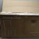 Modern Dining Chair Set of 2, Stylish Kitchen Chair with Wood Legs, Dining Room Chair with Upholstered Fabric and Nailhead Trim for Elegant Home Decor, Beige Cloth