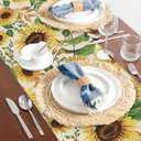 Table Runner Sunflower Leaves Table Runners Summer Seasonal Kitchen Dinning Decor for Indoor Outdoor Holiday Home Wedding Party 13x70 Inch