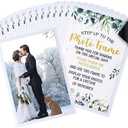 Karenhi 100 Pcs Magnetic Picture Frame Bulk, 4 x 6 in Magnetic Photo Frames for Refrigerator Fridge, Clear Photo Sleeves with Inserts, White Magnet Picture Holders for Wedding Party