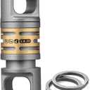FEGVE Quick Release Keychain with 2/28mm Titanium Key Rings, Swivel Heavy Duty Keychain for Home Car Keys-(Load Bearing: 700kg) (Gold)
