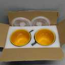 Ceramic Soup Bowls with Vented Lid, 32 Ounce Soup Mug with Handle, 2packs 5 inch Jumbo Soup Cups, Wide Large Cereal Bowl for Oatmeal, Gumbo Salad, Microwave Oven Safe (Grey) (Gray)