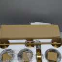 DLLT 3-Light Bathroom Light Fixtures: Gold Modern Vanity Wall Lights with E26 Bulbs - Bubbled Glass Shade Bathroom Wall Lamp for Mirror Kitchen Living Room Hallway Cabinet Porch