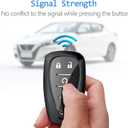 Sindeda for Chevrolet Key Fob Cover With Keychain Soft TPU Full Protection Key Shell Case Compatible with Chevrolet 2016-2025 Chevy Malibu Camaro Cruze Traverse Sonic Volt Bolt Equinox-Black