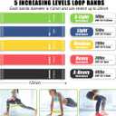 23 Pack Resistance Bands Set Workout Bands, 5 Stackable Exercise Bands 5 Loop Resistance Bands 2 Core Sliders, Door Anchor Handles Ankle Straps Carry Bag Instant Cooling Towel Wrist Wraps
