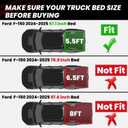 LASFIT 5.5ft Bed Mat for Ford F-150 | F150 Lightning 2026 2025 2024 67.1" Bed Box All Weather Protector TPE Truck Bed Liner Durable Easy Clean-Not Fit for Drop in Bedlienr