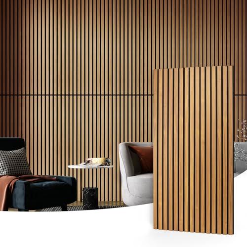 Art3d 2-Pack Acoustic Wood Slat Wall Panels for Interior Decor, 3D Fluted Sound Absorbing Wood Paneling for Accent Wall Ceiling Kitchen Living Room Bedroom Office, 47.2 x 23.6 inch Teak Art3d 2-Pack Acoustic Wood Slat Wall Panels for Interior Decor, 3D Fluted Sound Absorbing Wood Paneling for Accent Wall Ceiling Kitchen Living Room Bedroom Office, 47.2 x 23.6 inch Teak