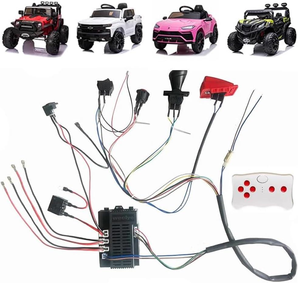 12 Volt Power Wheel DIY Modified Wires,High Power Self-Made Children Electric Car Wires Harness and Power Wheel Remote Kit Weelye 2.4G Remote Controller Kit Ride On Replacement Accessories