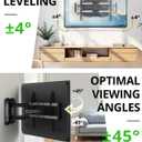 Outdoor TV Wall Mount for 47-90 Inch Television, Mount with Swivel and Tilt, Full Motion Weatherproof TV Bracket with Articulating Dual Arms, Max VESA 600X400 mm, 132lbs