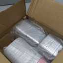 100 PCS Aluminum Foil Cups, 5oz Dessert Cups With Lids, Cupcake Liners Foil Baking Cup, Disposable Ramekins Muffin Individual Square Cupcake Container, Foil Flan Baking Cups (Pink)