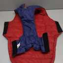 Lelepet Reversible Dog Coat Waterproof Dog Jacket Windproof Puffer Vest for Winter Warm Lightweight Coats for Large Dogs Adjust bale Hook & Loop Pet Apparel with Leash Hole, Pitbull, Red, XL