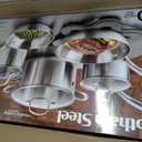 Gotham Steel 10 Pcs Tri Ply Stainless Steel Cookware Set, Pots and Pans Set with Induction Bottom, Made Without PTFE PFOA PFOS, Metal Utensil Safe, Oven and Dishwasher Safe