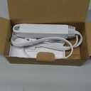 3FT Ultra Flat Plug Extension Cord Power Strip with 3 Outlets, Patented Detachable Ultra-Thin Outlet Cover Concealer & Ultra-Flat Plug, Max. 13A 125V 1625W ETL Listed, White Color