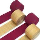 PartyWoo Crepe Paper Streamers 4 Rolls 328ft, Pack of Burgundy and Gold Crepe Paper for Party Decorations, Wedding Decorations, Birthday Decorations, Baby Shower Decorations (1.8 Inch x 82 Ft/Roll)