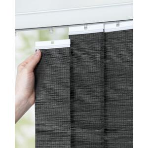 UNISHADES Vertical Blind Replacement Slats for Indoor Windows Modern Window Treatment, Light Filtering, Easy DIY, 20-Pack Black, 3.5" x 82.5"