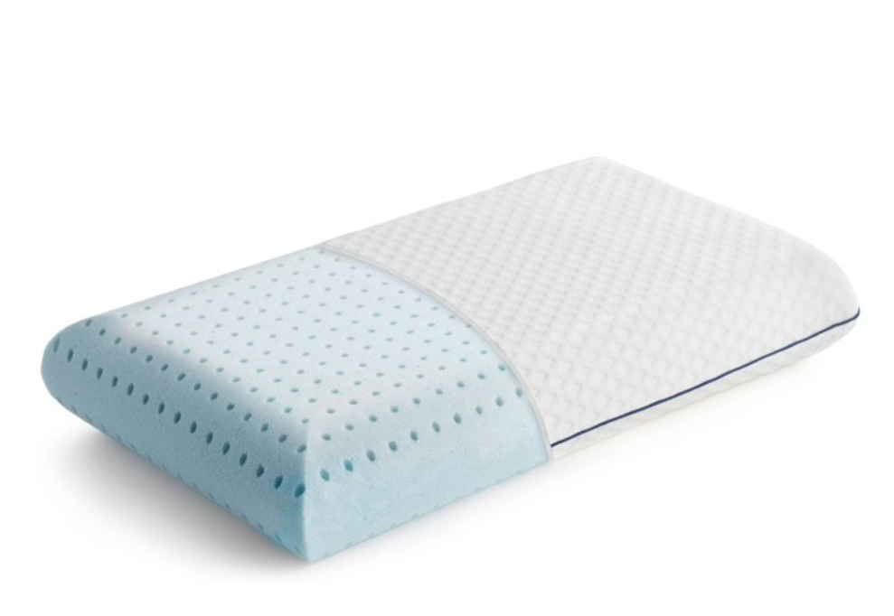 Linenspa Medium Feel Standard Size Ventilated Gel Memory Foam Bed Pillow with Washable Cover and Temperature Regulating Infusion