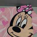 Disney Minnie Mouse Bath Pool Beach Towel - Kids Super Soft & Absorbent 100% Cotton Towel with Flowers and Hearts, Measures 28 x 58