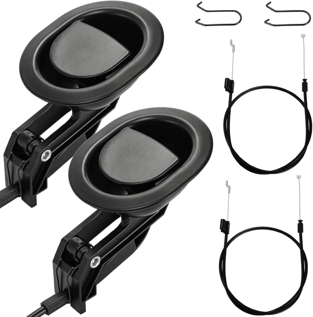 Set of 2 Metal Chair Recliner Release, Universal Heavy Duty Sofa Release Lever Pull Handle with Cable, Recliner Replacement Part Fits Most Furniture Recliner Couch Sofa Chair, Black
