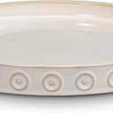 Eightpot Plant Saucer for Indoors - Ceramic Plant Saucer for Outdoors 11.4 Inch Plant Water Catcher Tray Plant Pot Saucer Plant Drip Tray Drainage Large Plant Plates to Catch Water, Cream White