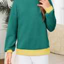 Haloumoning Girls Crewneck Sweatshirts Kids Casual Long Sleeve Loose Tops Fall Comfy Lightweight Pullovers 5-14 Years