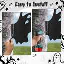 Halloween Fence Yard Statues Garden Stake, Horror Funny Metal Wall Art Statues Outdoor Rust-Proof Decor, Laser Cut Silhouette Art Double Sided Metal Sculpture for Outdoor Garden (Ghost)