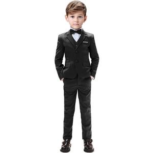 Boys Suits 5 Pieces Slim Fit Blazer Pants Black Blue Outfit Suit for Wedding (7)
