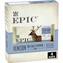EPIC Venison Sea Salt & Pepper Bars, Keto Friendly, Gluten Free, 4 ct