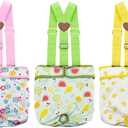 3 Pack Washable Female Dog Diaper with Suspender,Reusable Fixed Doggie Diapers Super Absorbent Leakproof for Small Medium Large Dog in Heat Cycle-S