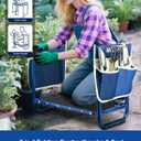 KVR Garden Kneeler and Seat Set 7-Piece Upgraded - Heavy Duty Foldable Bench & Stool with 3 Aluminum Tools, 2 Non-Slip Pouches & Tote Bag - Gardening Chair Gifts for Seniors, Women, Mom