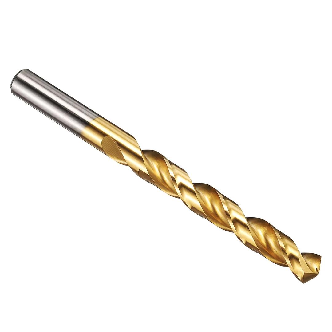 PATIKIL 12.7mm Drill Bit, M42 8% Cobalt High-Speed Steel Jobber Straight Shank 135 Titanium Nitride (TiN) Coated for Hard Metal Stainless Steel - 1 Pack