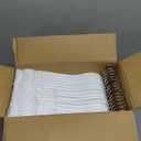 Amber Home 30 Pack White Wooden Coat Hangers, White Wood Suit Hangers with Non-Slip Pant Bar, Clothes Hangers for Closet Organization, Shirts, Jackets, Dresses, and Pants (White, 30)