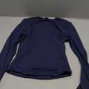 YEOREO Long Sleeve Shirts for Women y2k Tops Double Lined Basic Tee Crew Neck Going Out Sweeney Workout Undershirt (X-Small, Deep Blue)