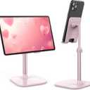 Doboli Cell Phone Stand, Valentine's Day Gifts for Teens Girls Boys Adults Women Men Mom Wife, Phone Stand for Desk, Phone Holder Stand Compatible with iPhone and All Mobile Phones Tablet, Pink