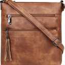 MASINTOR Crossbody Purses for Women, Multi Pocket Casual Crossbody Bag, Adjustable Strap Shoulder Bag with Tassel