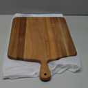 Acacia Wood Cutting Board and Chopping Board with Handle for Meat, Cheese Board, Vegetables, Bread, and Charcuterie - Decorative Wooden Serving Board for Kitchen and Dining Room, Large 17" x 13"
