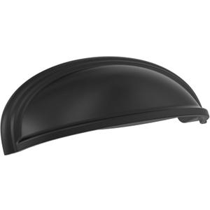 Amerock | Cabinet Cup Pull | Black Bronze | 3 in. (76 mm) & 4 in. (102 mm) Center-to-Center Drawer Pull | Ashby | Kitchen and Bath Hardware | Furniture Hardware, Zinc, 1 Count